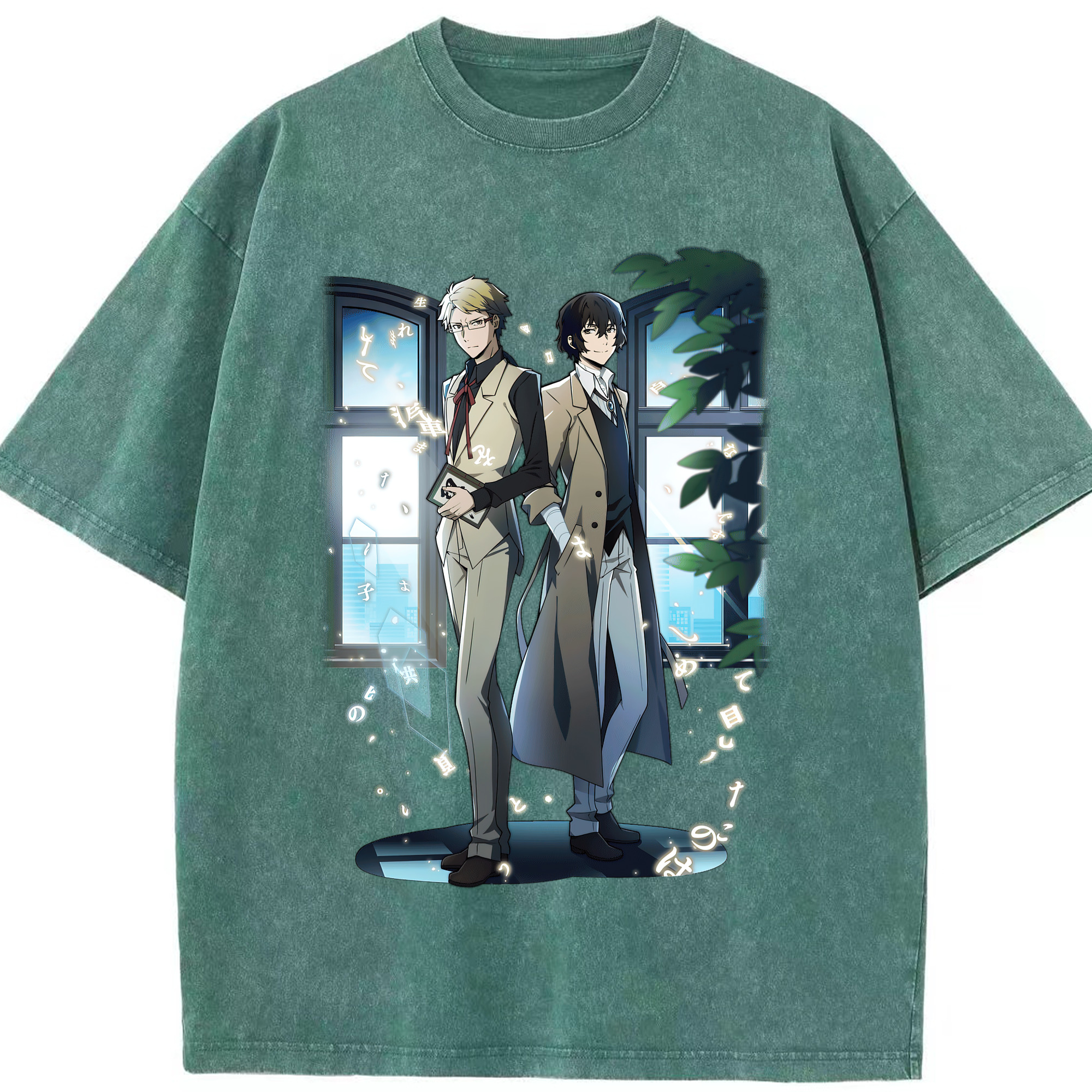 （画像用） 文豪ストレイドッグス Bungo Stray Dogs 綿100% ヴィンテージ風 半袖Tシャツ（フロントプリント）